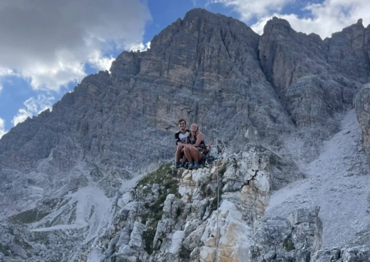 Molly Wolfe + partner via ferrata